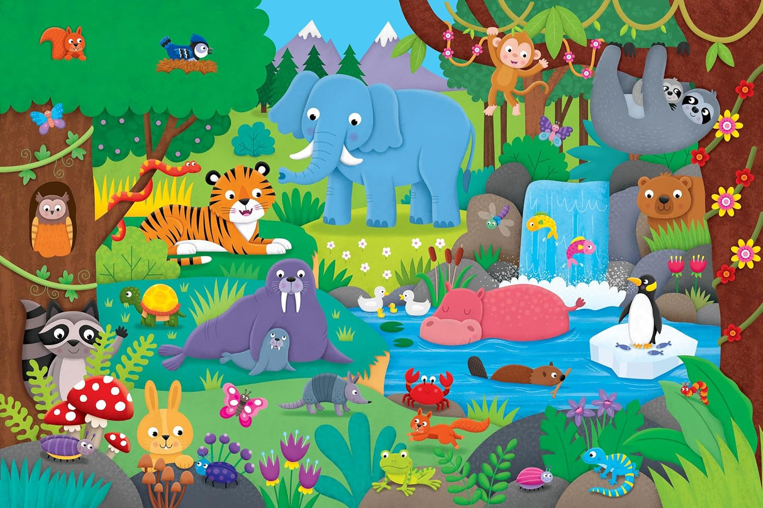 Animal Kingdom Floor Puzzle 48 Pc - Peter Pauper Press MW-20760_1