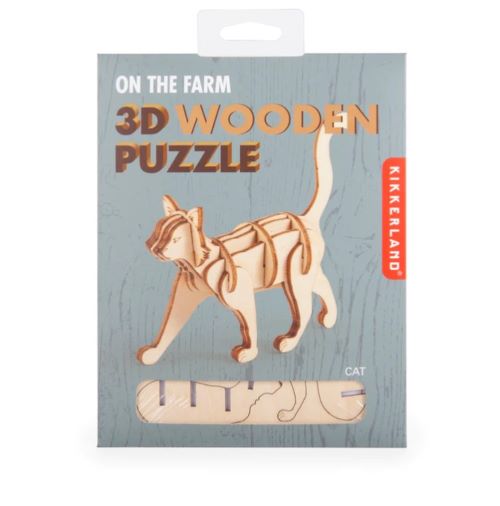 Mini 3D Wooden Puzzle Cat MW-20867