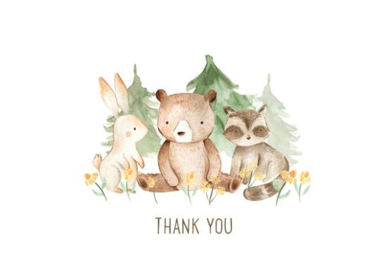 Baby Animals Thank You Cards MW-21007