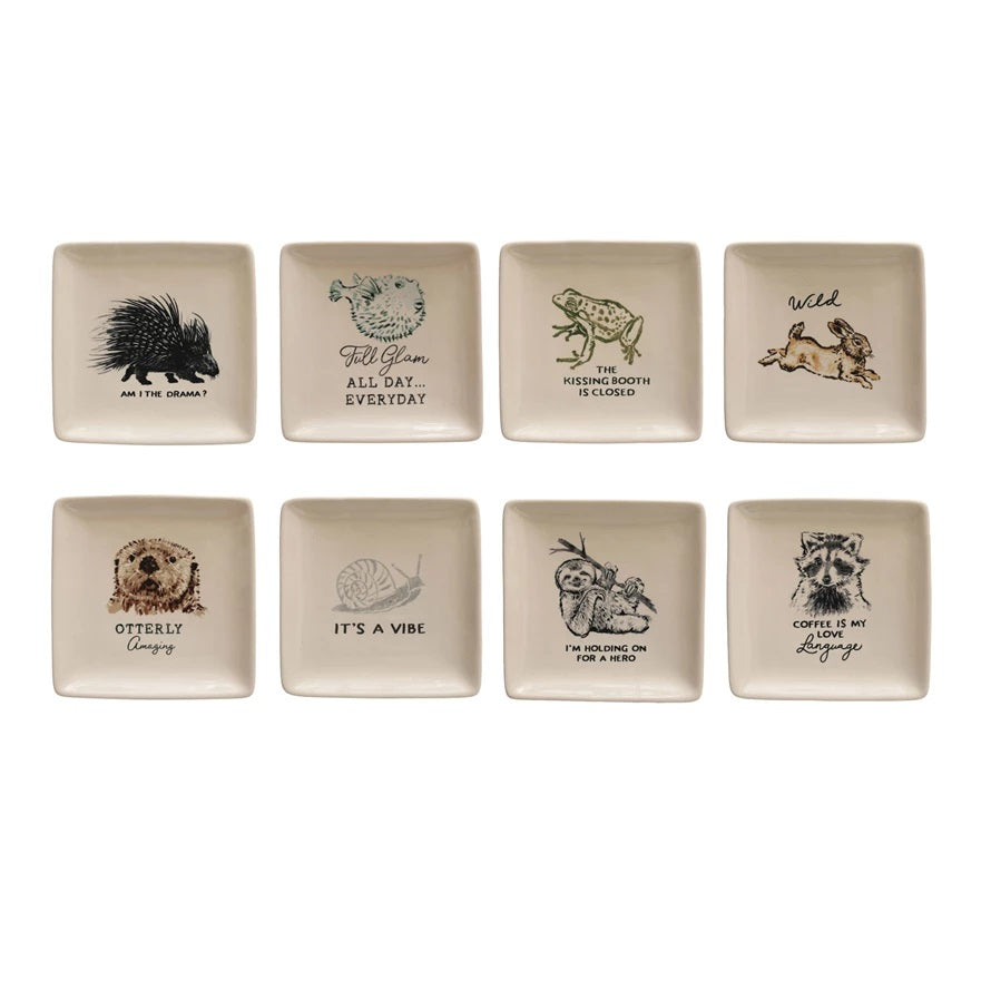 Square Trinket Dish Animal MW-21018