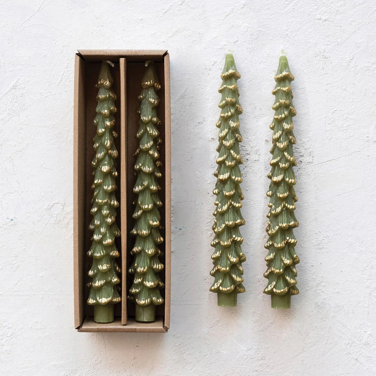 Tree Taper Candle 10" Evergreen MW-21209