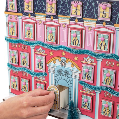 14-Inch Premium Wooden Christmas Advent House Calendar MW-21273