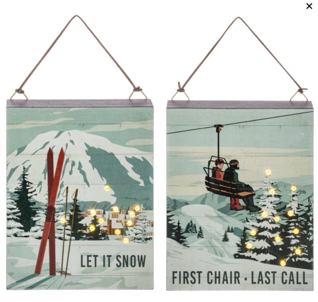 Ski Wall Decor Light Up MW-21274