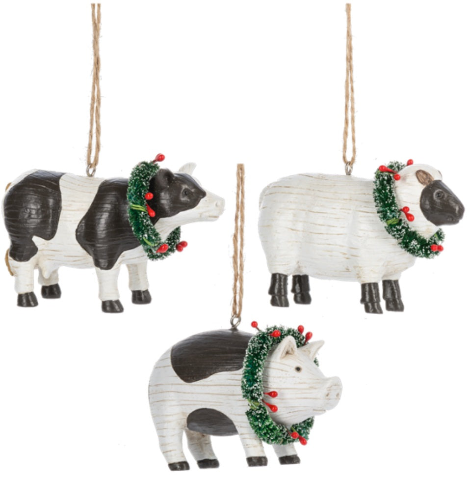 Folk Art Farm Animal Ornament MW-21278