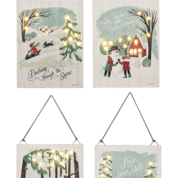 Winter Village Wall Plaque Led MW-21280