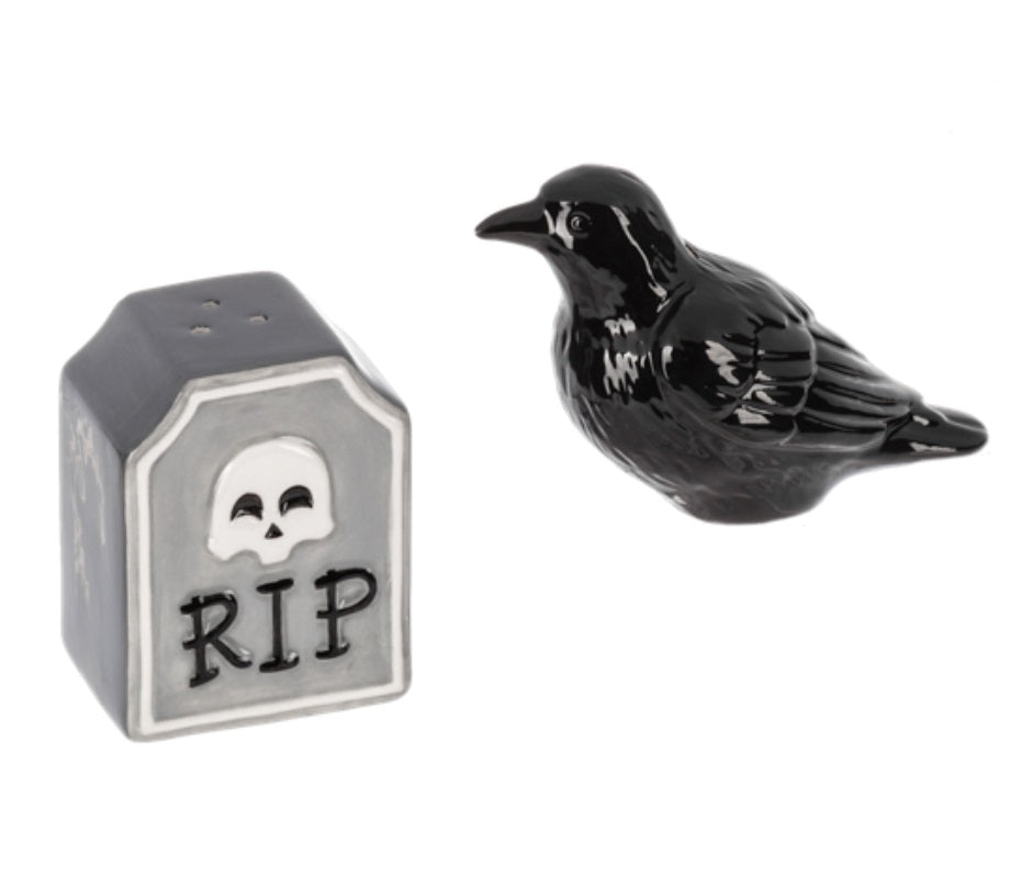 Crow Gravestone Salt Pepper Se MW-21289
