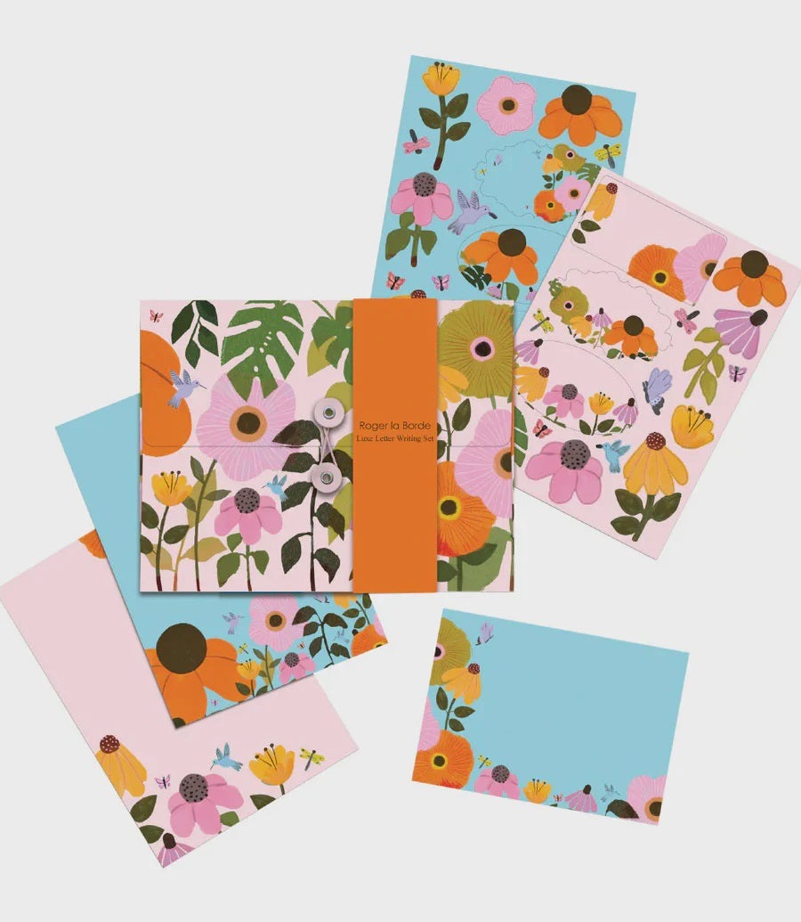 Stationery Set Pink Flowers MW-21310