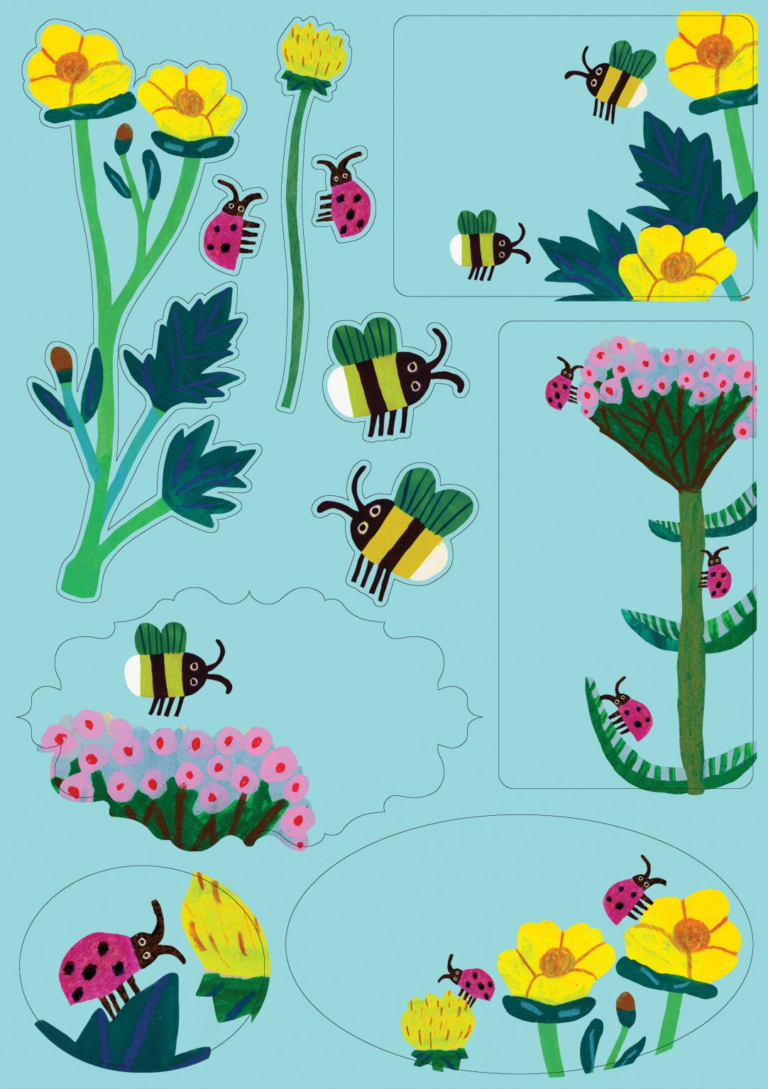 Stationery Set Yellow Flowers MW-21311_1