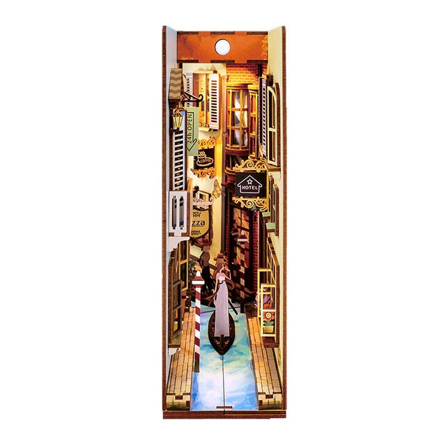 Diy Bookend Puzzle Romantic Venice Book Nook MW-21351
