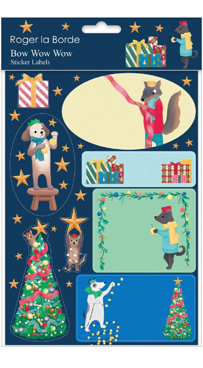 Sticker Labels Bow Wow Dog MW-21511