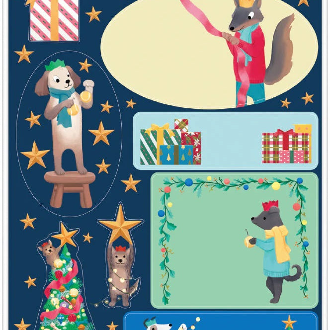 Sticker Labels Bow Wow Dog MW-21511
