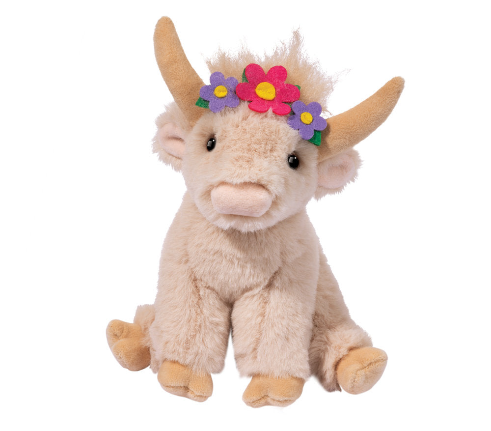 Laddie Highland Cow Flowers MW-21554