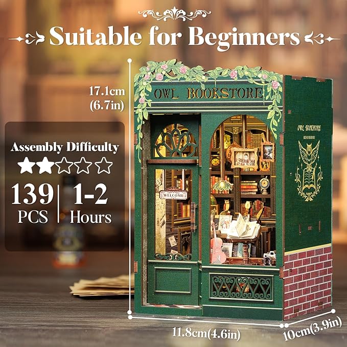 Owl Bookstore Book Nook MW-21574