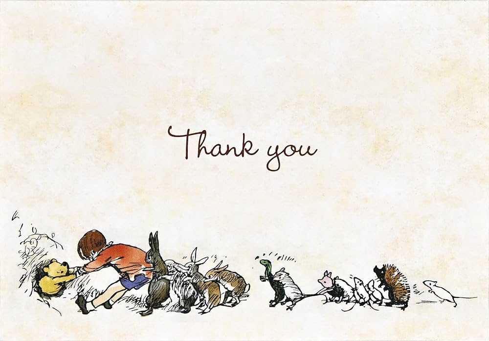 Pooh Bear Thank You Boxed Note MW-21575