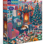 Eeboo English Cottage Christmas 1000 Piece Jigsaw Puzzle MW-21594