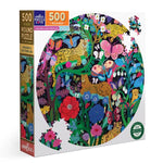 Eeboo Jaguars & Butterflies 500 Piece Round Jigsaw Puzzle MW-21596