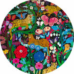 Eeboo Jaguars & Butterflies 500 Piece Round Jigsaw Puzzle MW-21596_34848cc2-8b58-4560-8f8b-9b3d86d3177f