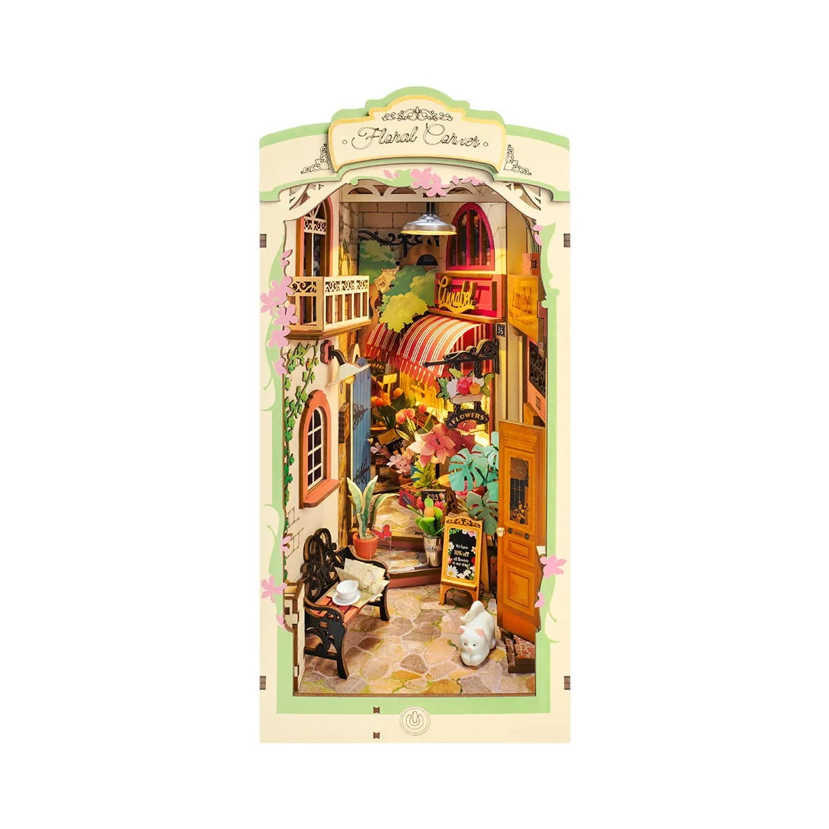 Floral Corner Street Book Nook MW-21649