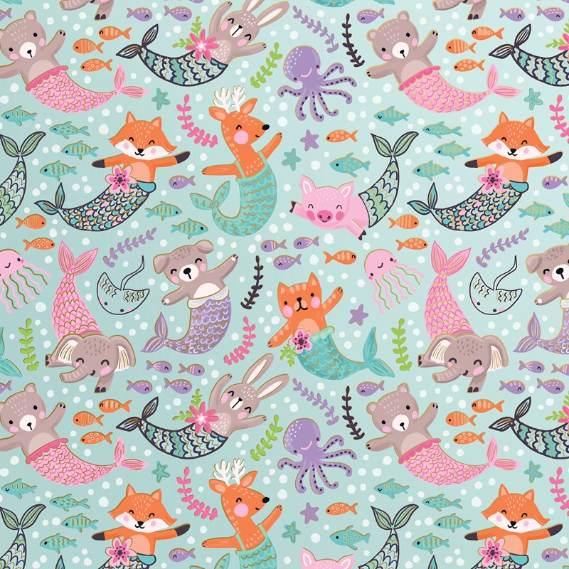 Mermaid Pets Roll Wrap - 5' X 30" MW-21652