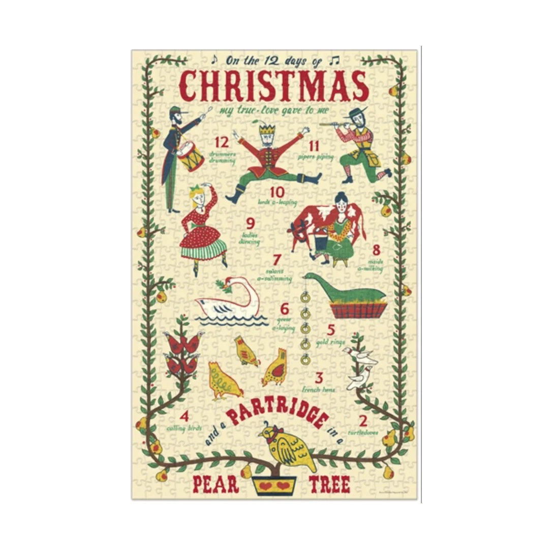 Vintage Twelve Days Of Christmas 500 Piece Puzzle MW-21675_a99480c2-504c-4732-aef7-05c7a29c278b