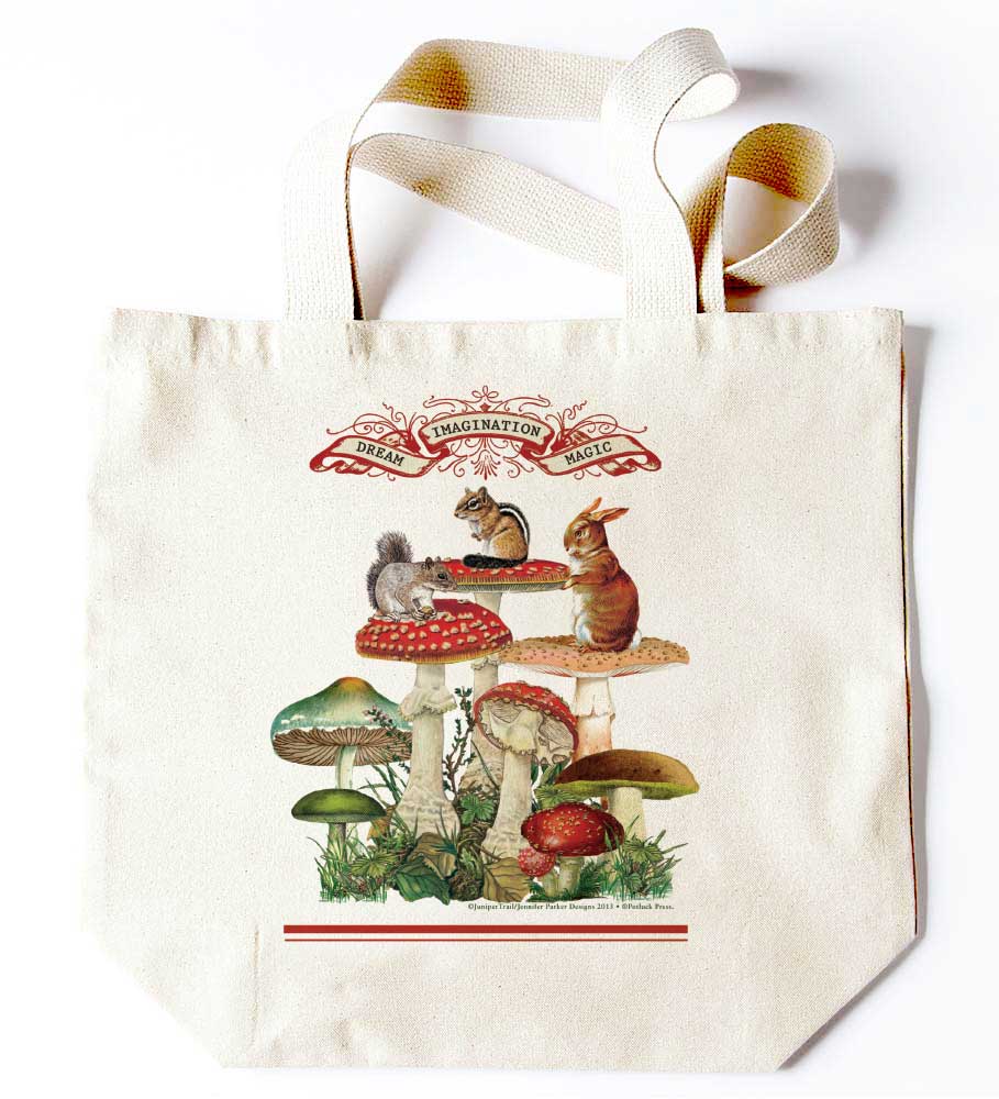 Tote Forest Animals Mushrooms MW-21747