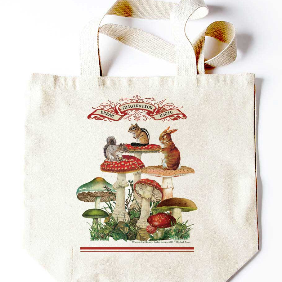 Tote Forest Animals Mushrooms MW-21747