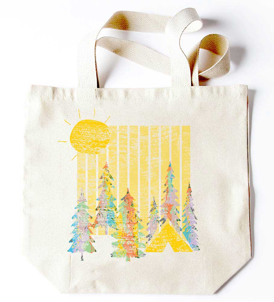 Canvas Pouch Sun Trees MW-21748