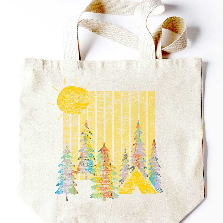 Canvas Pouch Sun Trees MW-21748