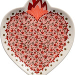 Trinket Tray Heart Flowers MW-21778