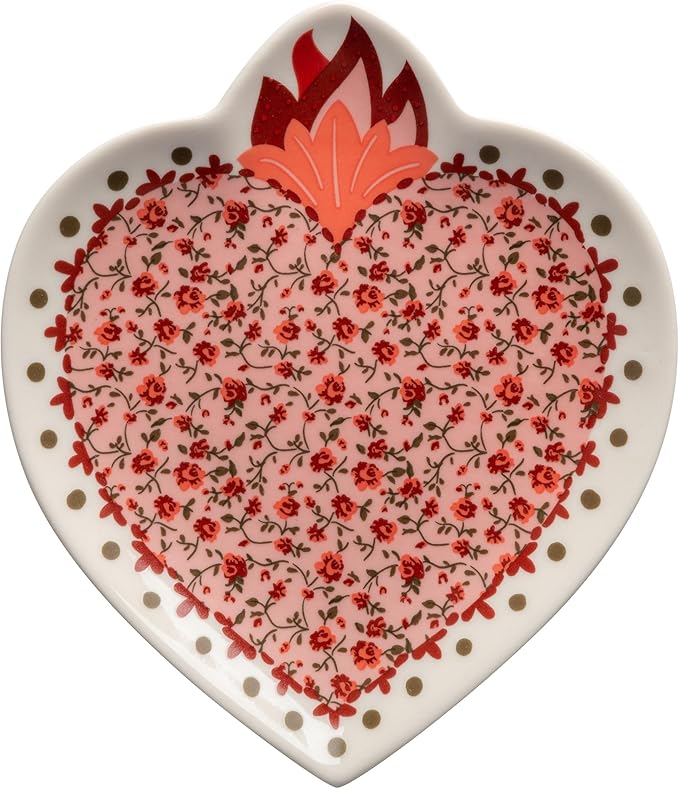 Trinket Tray Heart Flowers MW-21778