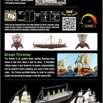 Metal Earth Greek Trireme Ship MW-21786_3