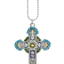 Guiding Cross Car Charm MW-21953
