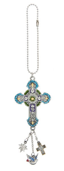 Guiding Cross Car Charm MW-21953
