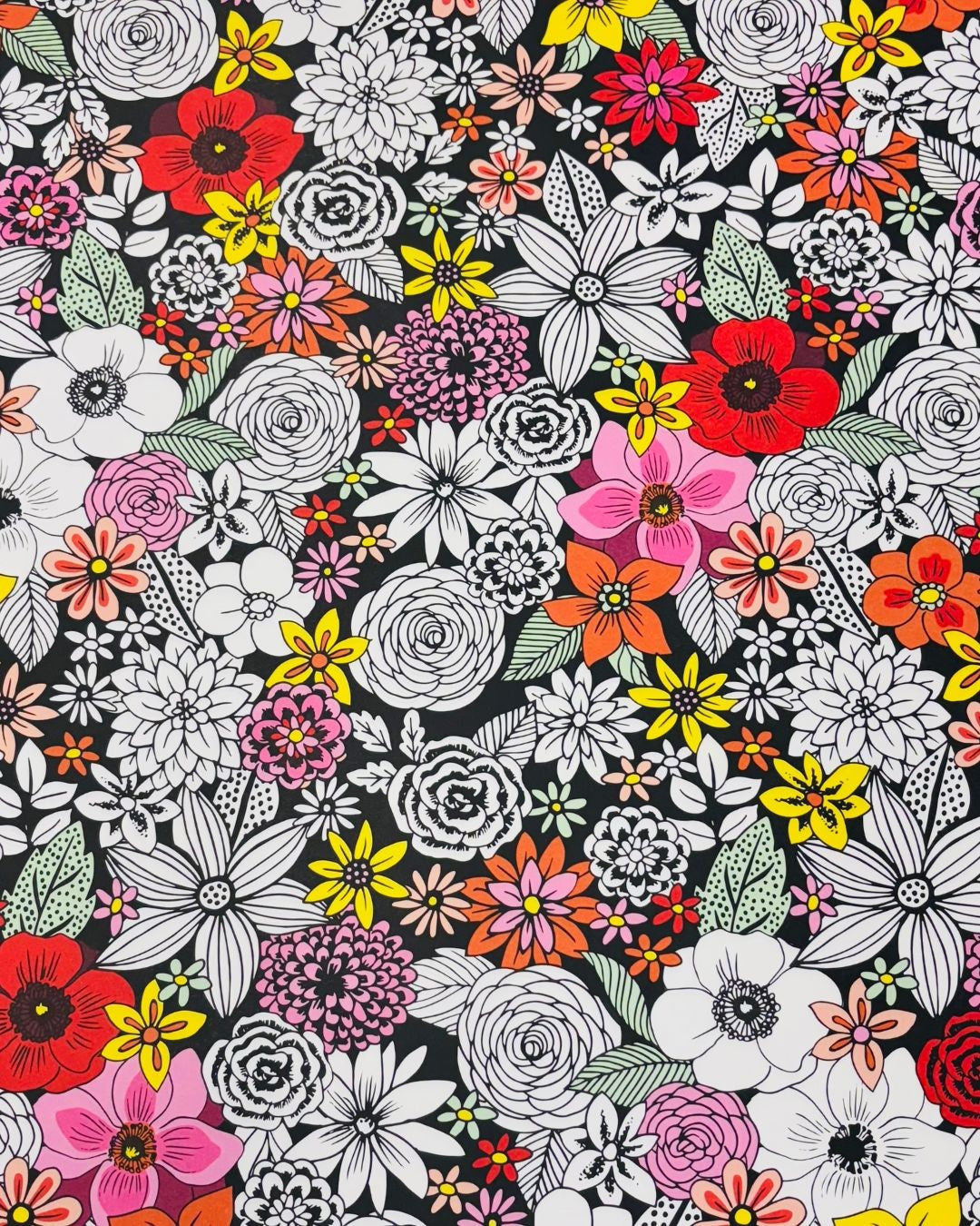 Sketch Flowers Flat Wrap MW-21975
