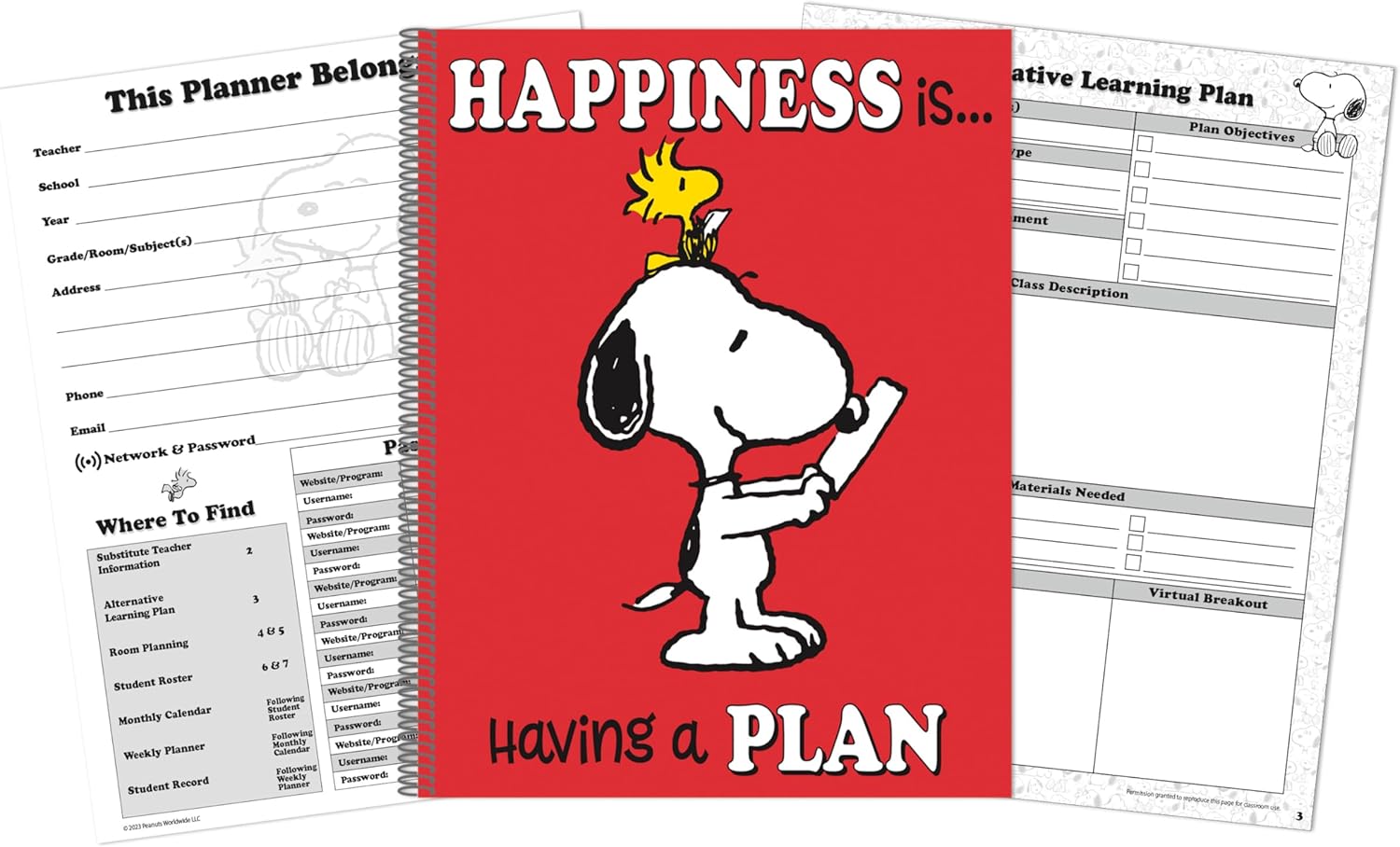 Snoopy Happiness Plan Book MW-22005