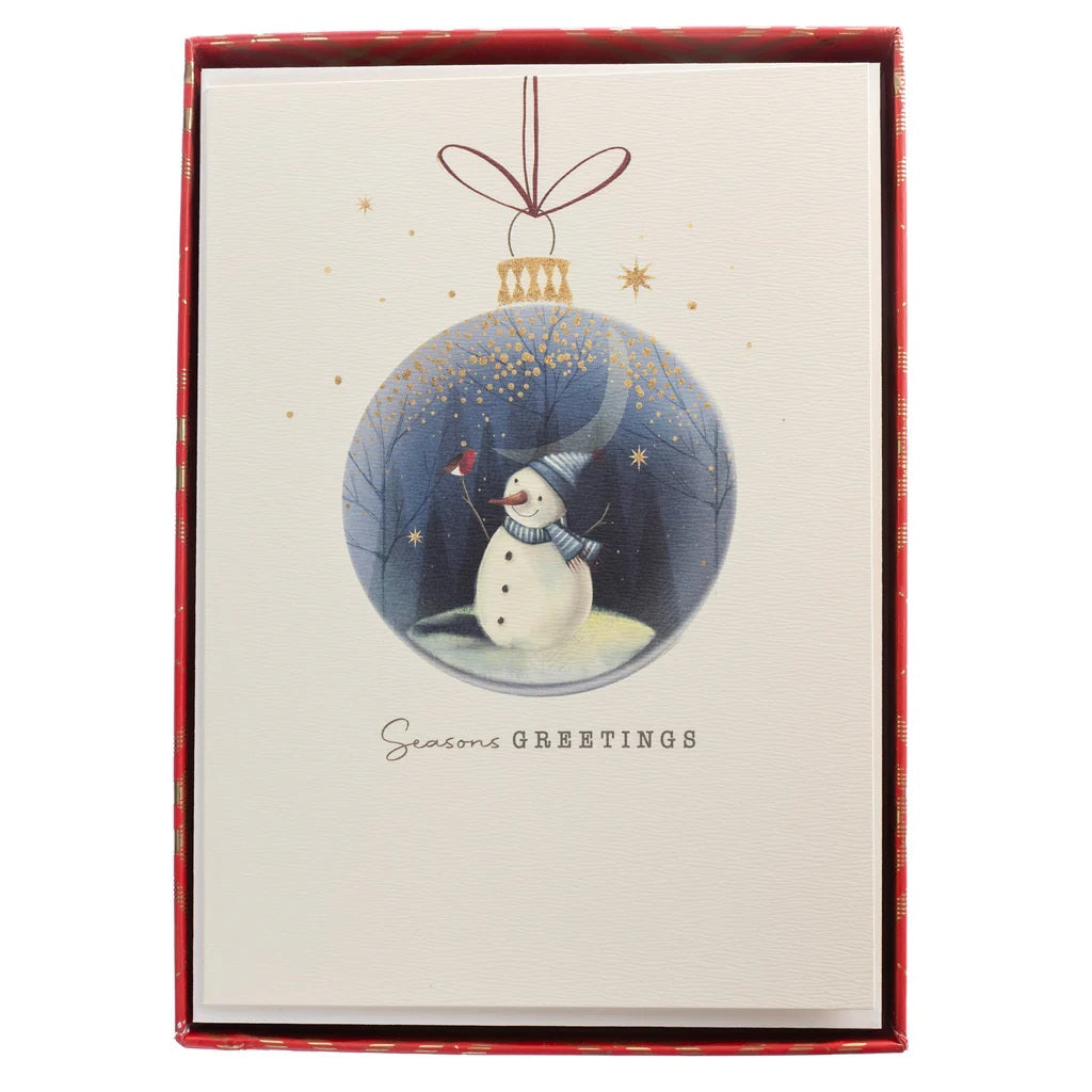 Snowman Ornament Classic Boxed Holiday Cards MW-22077