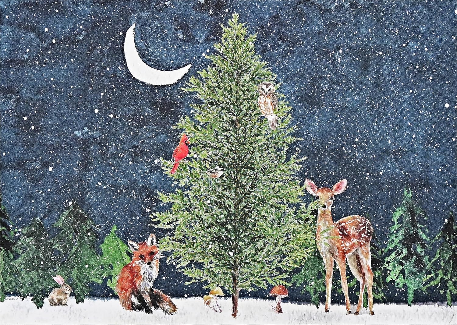 Xmas Cards Moonlit Forest Frie MW-22111_b08a0613-6f92-45ae-a114-a6f016ca5275