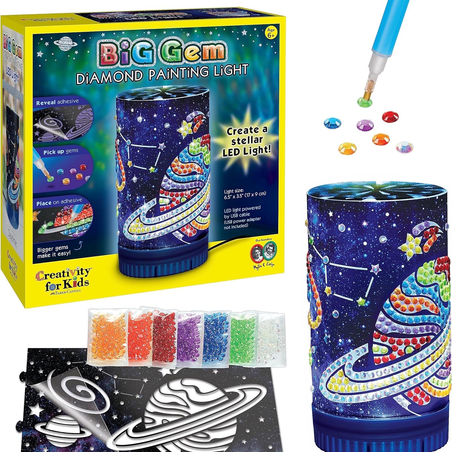 Big Gem Diamond Painting Light - Create Your Own Diy Night Light MW-22167