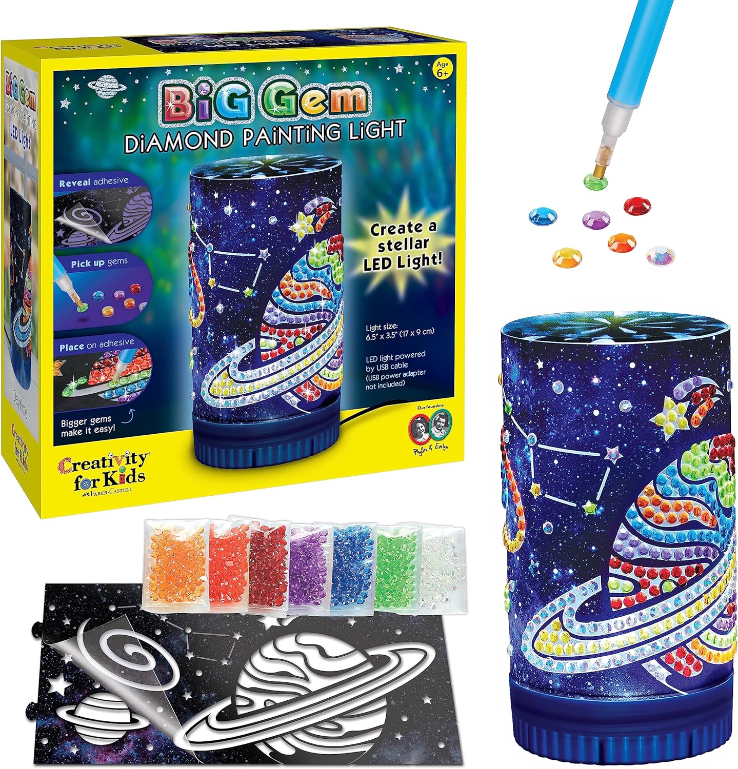 Big Gem Diamond Painting Light - Create Your Own Diy Night Light MW-22167