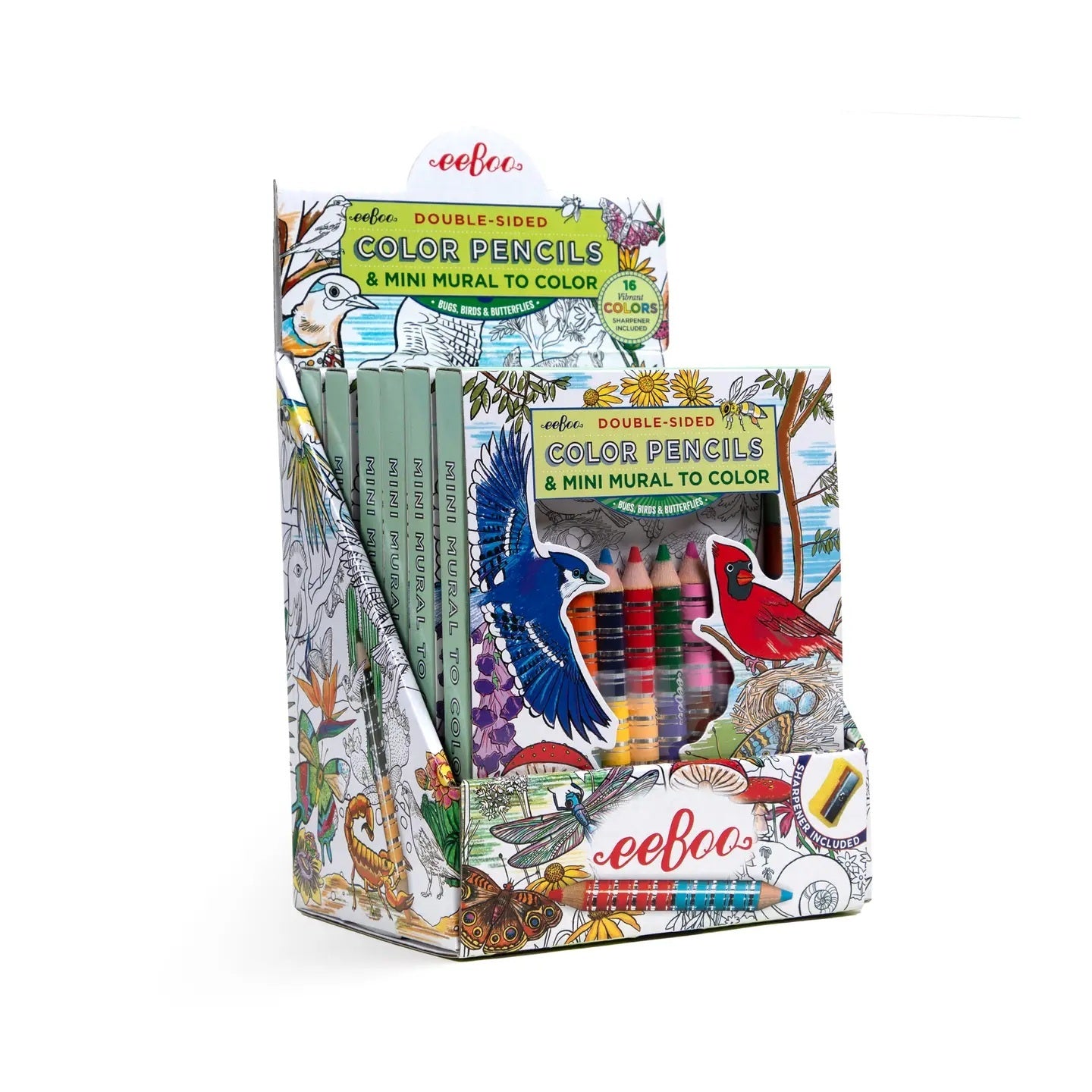 Pencils Mini Mural Bugs Birds MW-22193