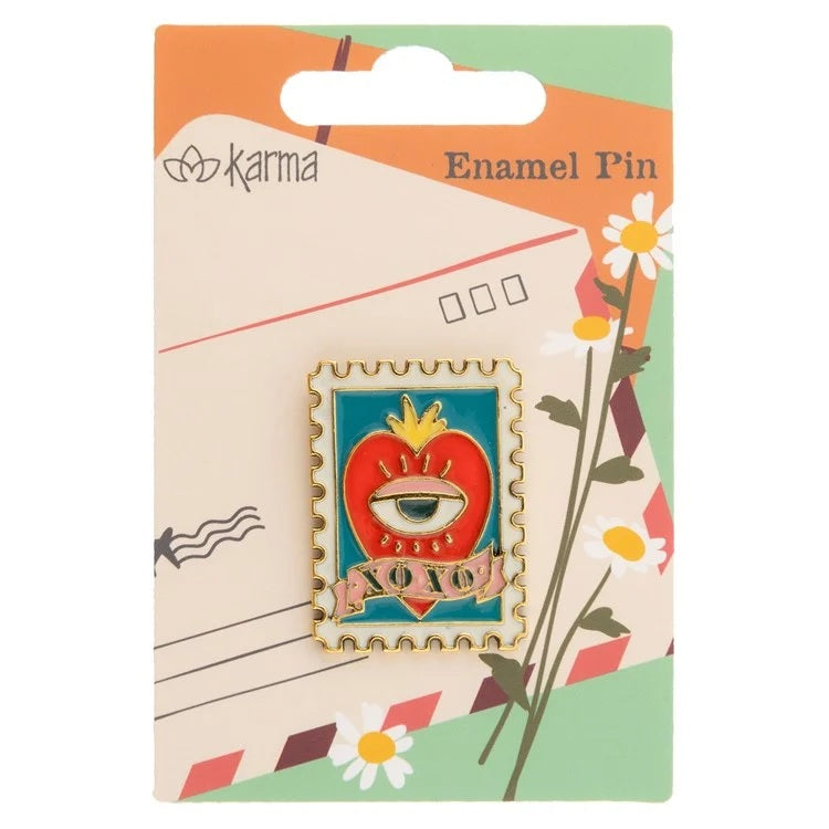 Enamel Pin Heart Stamp MW-22204