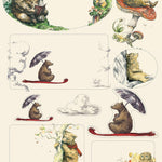 Writing Set Bear Clouds MW-22215