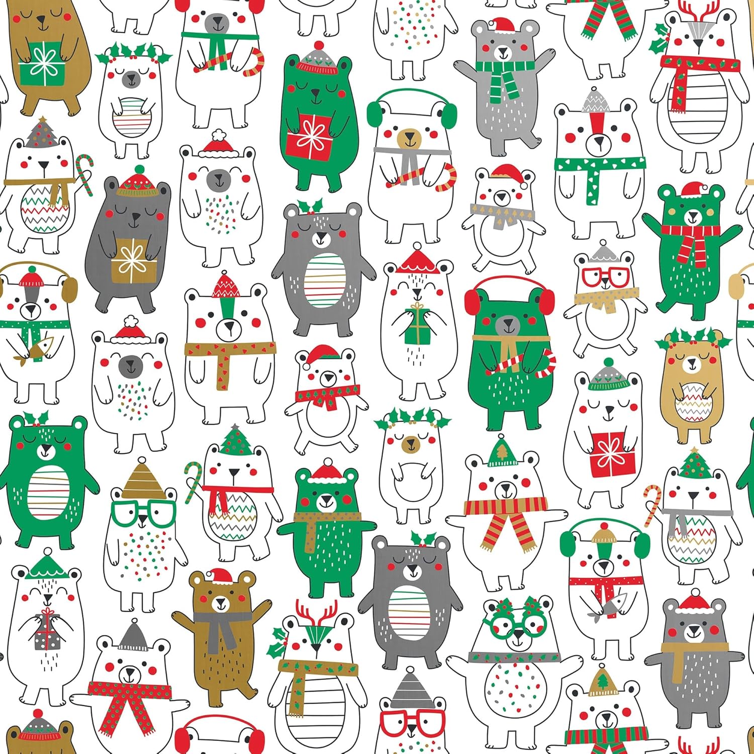Polar Bear Fun Jumbo Roll Wrap - 10' X 30" MW-22262
