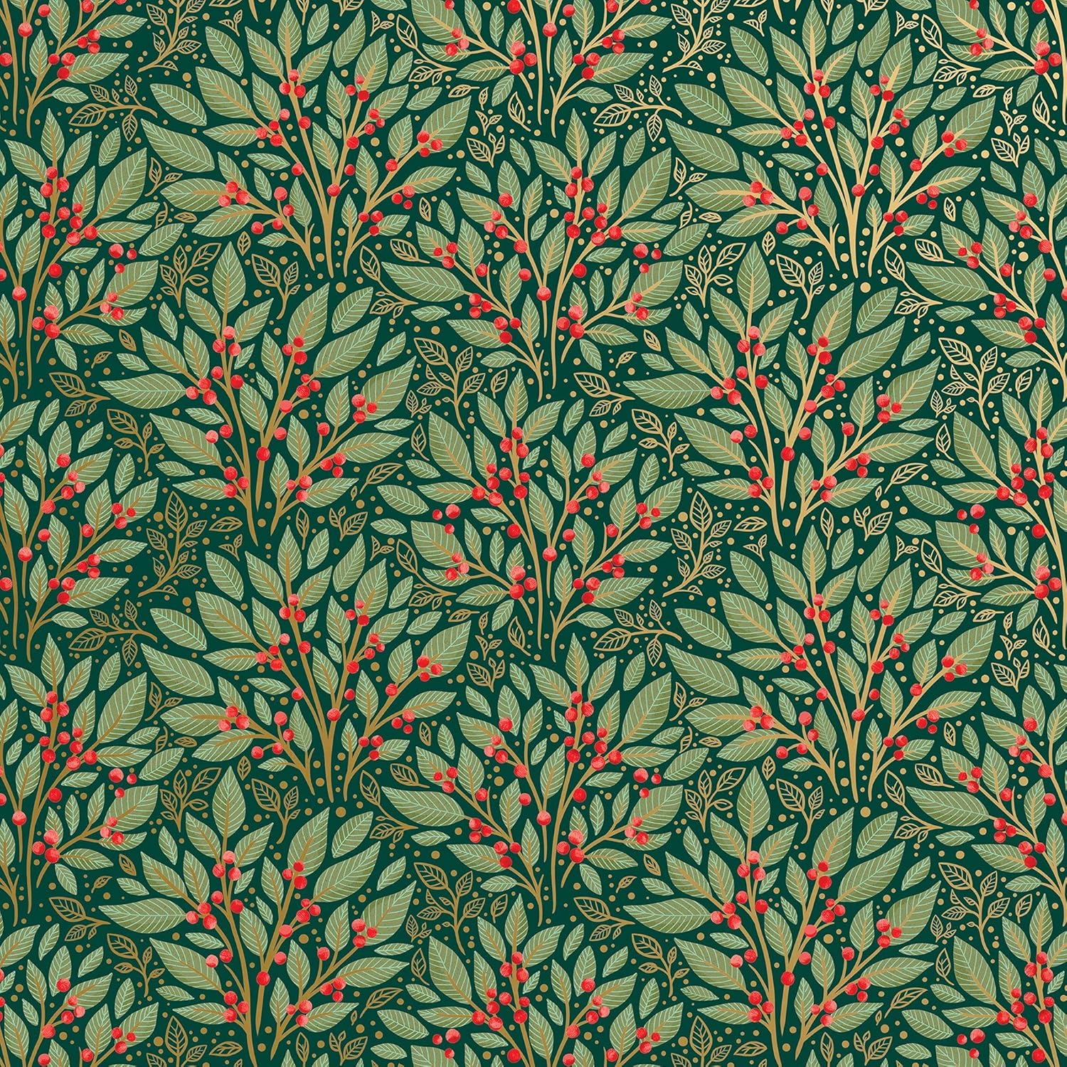 Holly Tapestry White Jumbo Roll Wrap MW-22264