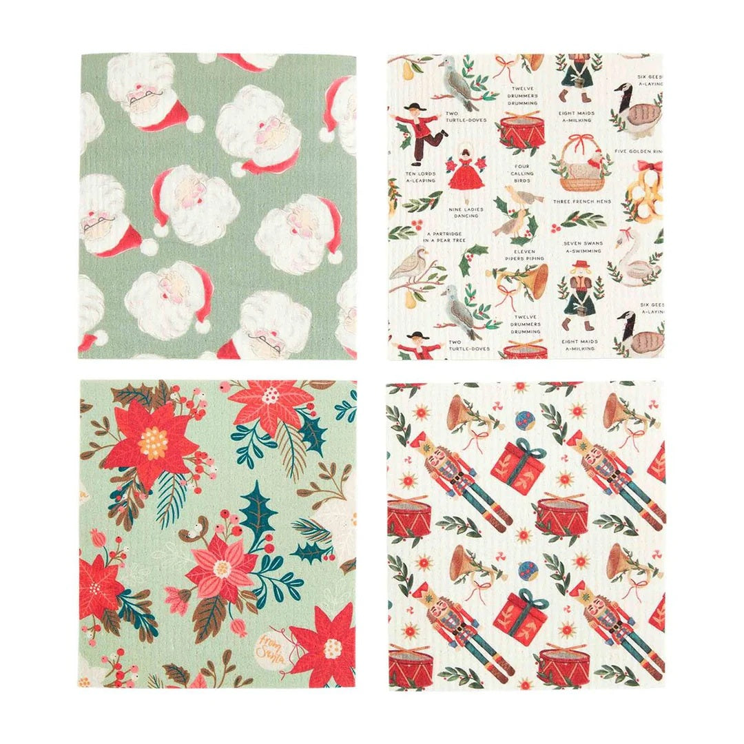 Christmas Dishcloth Sweedish - (1 Item – Random Color) MW-22296