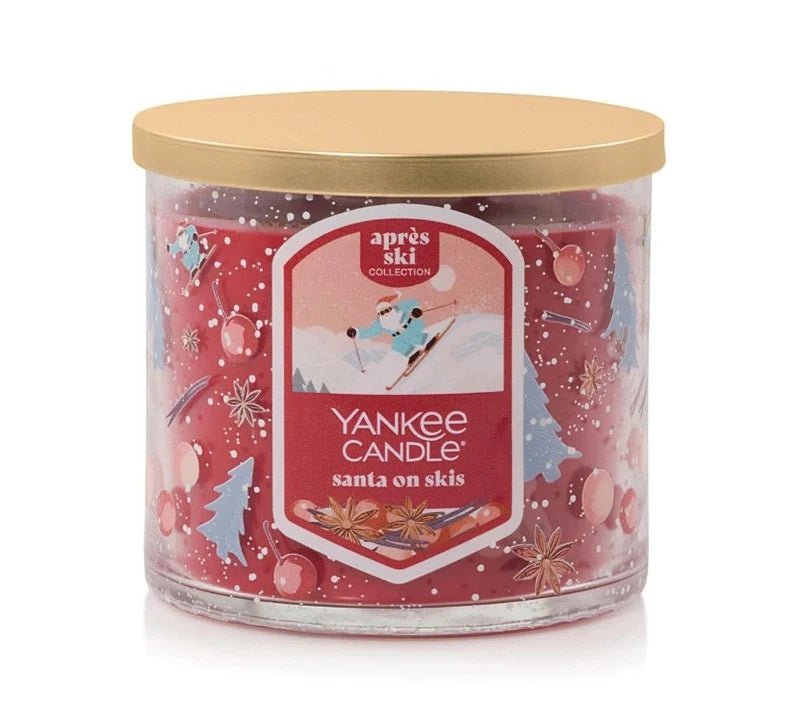 Santa On Skis Yankee 3 Wick MW-22359