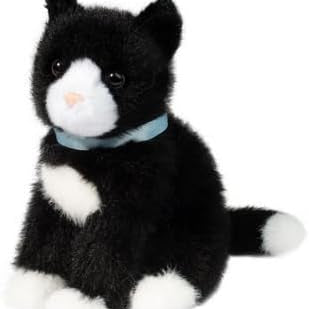 Mini Black White Cat Plush MW-22461