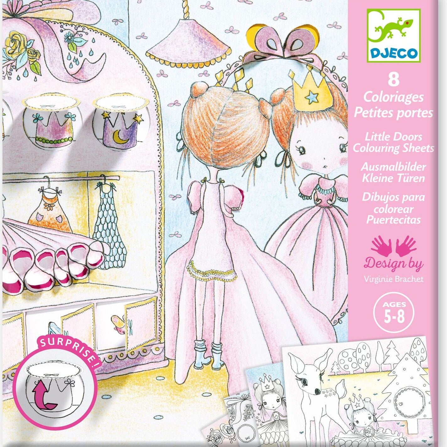 PRINCESS LITTLE DOORS COLORING MW-22480