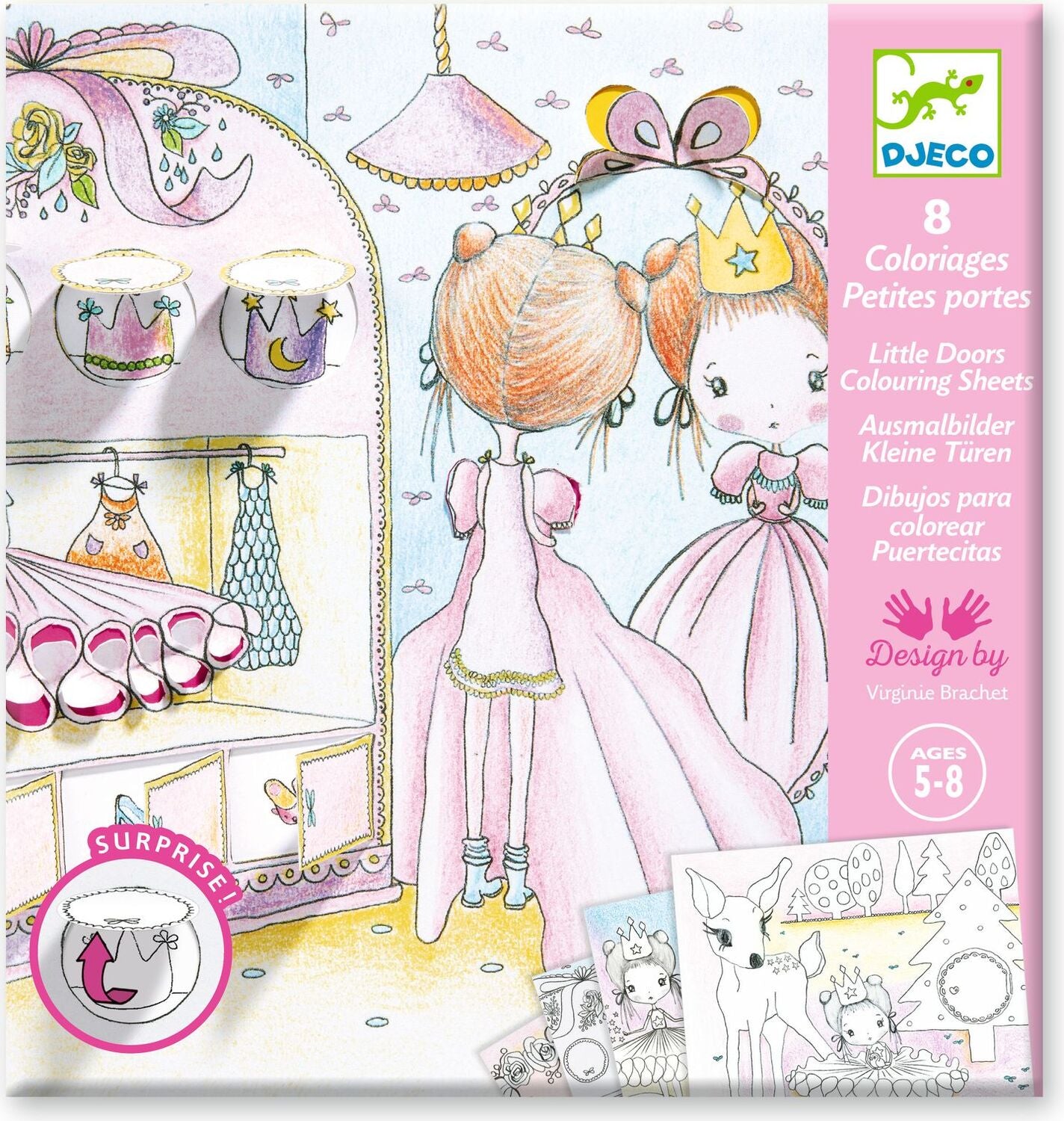 PRINCESS LITTLE DOORS COLORING MW-22480