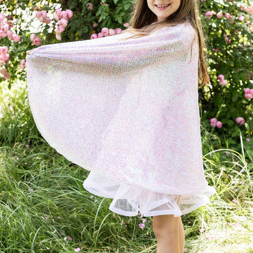 Pink Sequins Twirl Cape MW-22534_1
